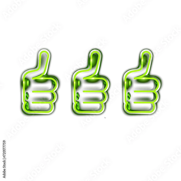 Fototapeta Cute Neon Light Icons: Playful and Vibrant Designs for a Charming Digital Experience