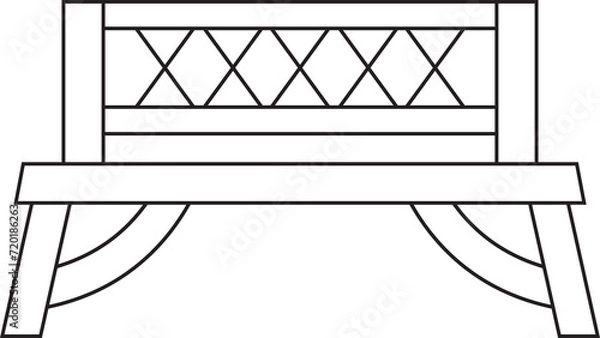 Fototapeta Bench Thin Line Icon
