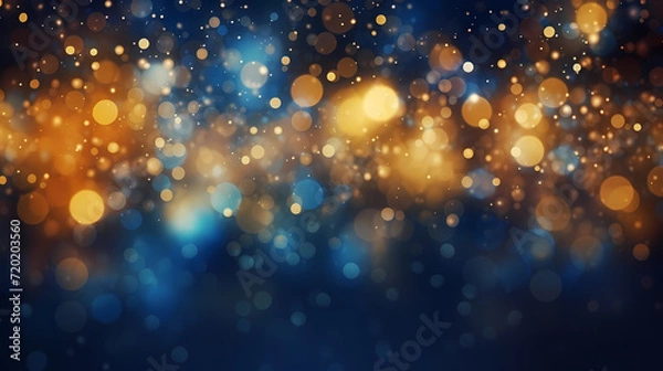 Fototapeta Featuring stunning soft bokeh lights and shiny elements. Abstract festive and new year background