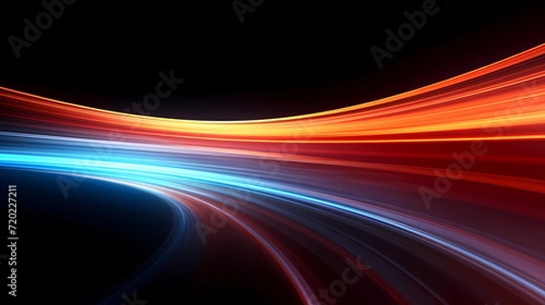 Fototapeta Line glowing motion blur illustration light background, energy neon light, effect bright line glowing motion blur