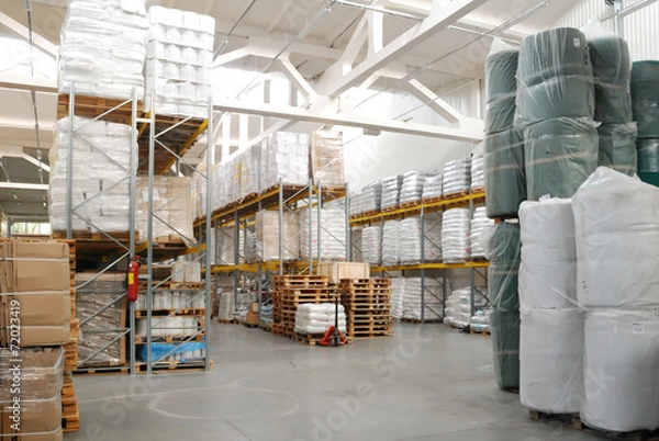 Obraz warehouse with rolls