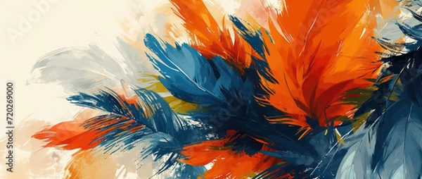 Fototapeta Colorful Textured Splash: Abstract Art and Design on a Watercolor-Style Background