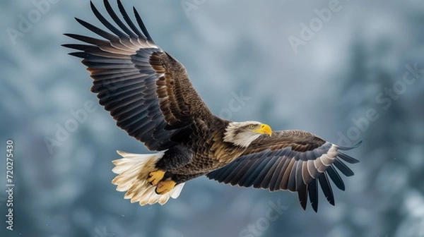 Fototapeta Eagle Flying in Sky. Generated AI