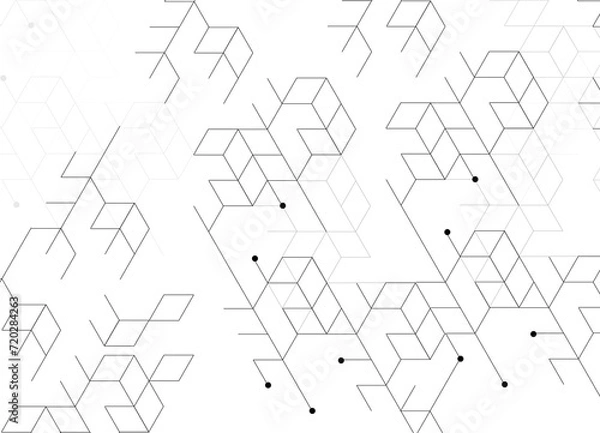 Obraz abstract background with isometric vector blocks polygon shape pattern