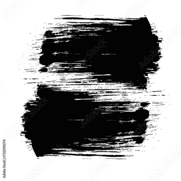 Obraz Abstract Watercolor Grunge Frame Design with Brush Strokes on white background.
