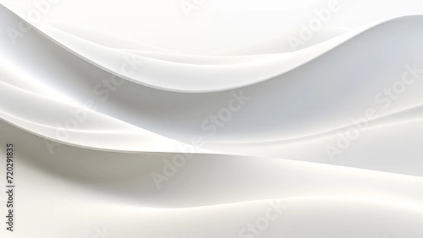 Obraz 3D abtract wave Light White Background