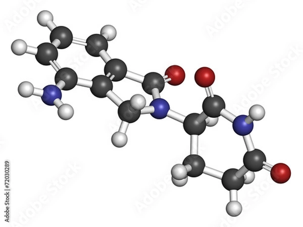 Fototapeta Lenalidomide multiple myeloma drug molecule.