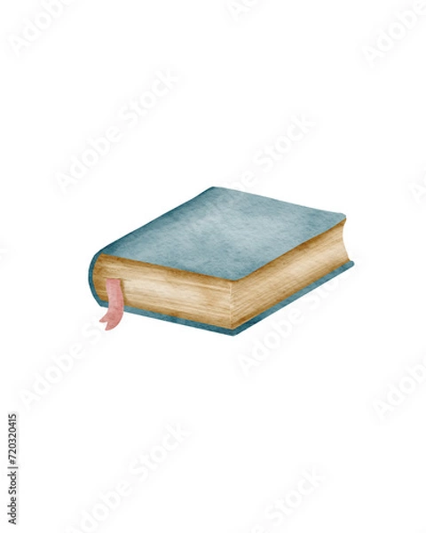 Fototapeta Watercolor Stack Of Book