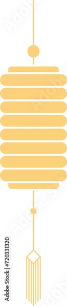 Obraz Chinese lanterns, illustrations and decorations for Asian New Year, flat design, 2D front view.
