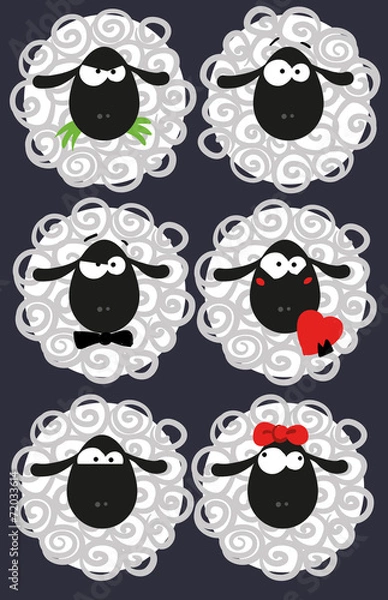 Fototapeta new year sheep