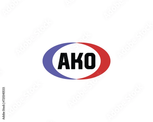 Fototapeta AKO logo design vector template