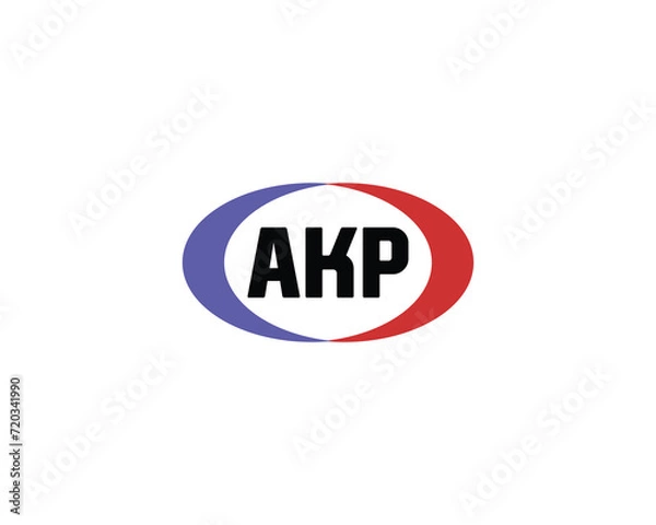 Fototapeta AKP logo design vector template