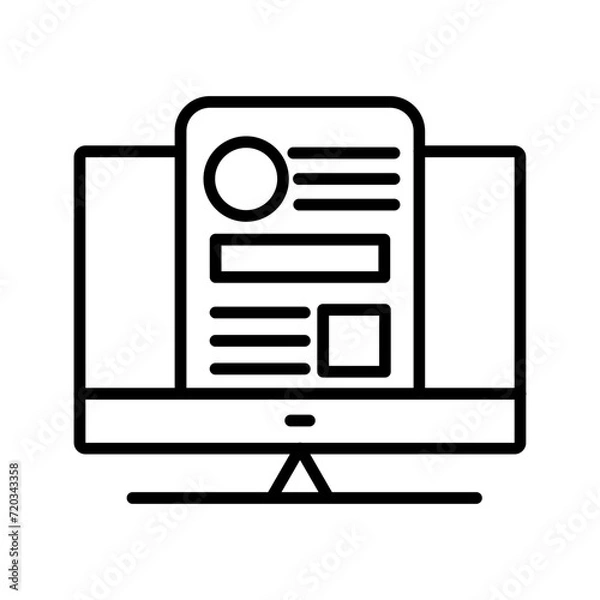 Fototapeta Content Production Vector Icon