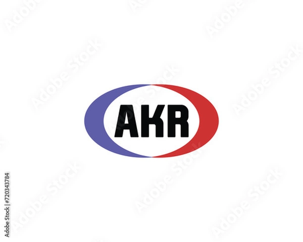 Fototapeta AKR logo design vector template