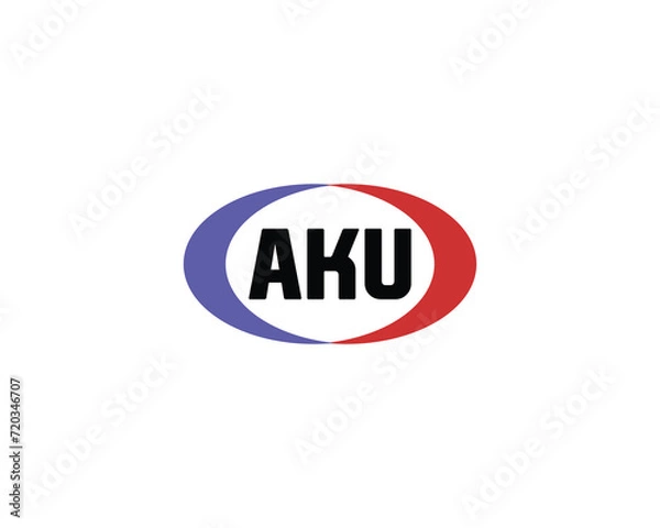 Fototapeta AKU logo design vector template