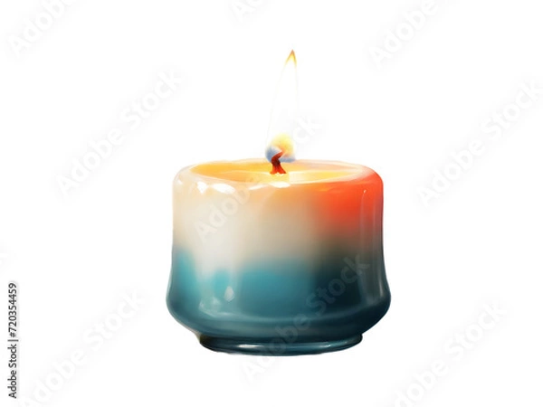 Obraz candle on a white and transparent background