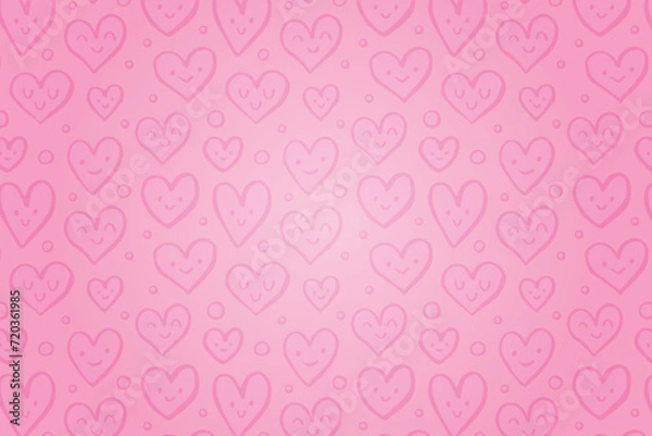 Fototapeta Heart pattern, Valentine's Day seamless pattern, Valentine's Day background.