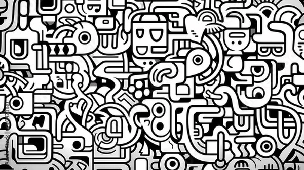 Fototapeta Cute graffiti art abstract background poster web page PPT, art background