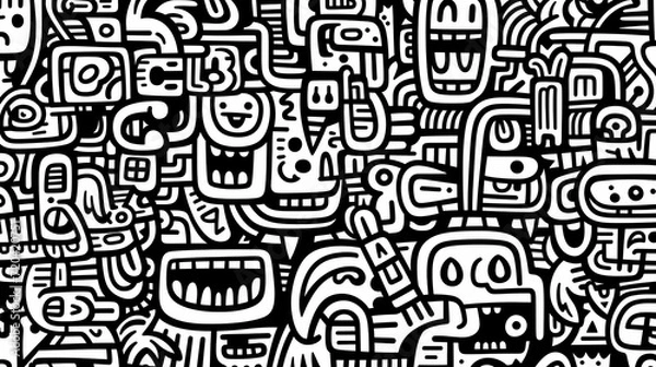 Fototapeta Cute graffiti art abstract background poster web page PPT, art background