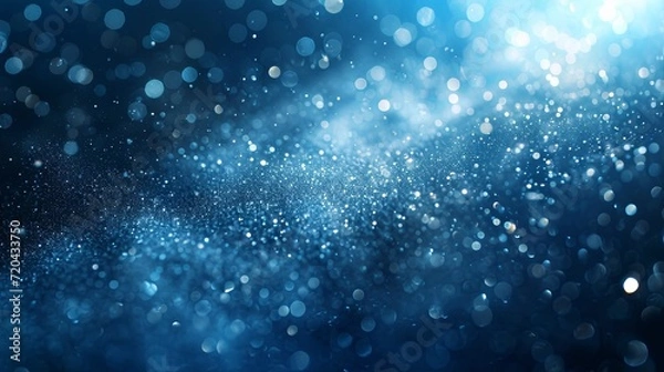 Obraz Aerosol fine blue salt crystals texture background. presentation. advertisement. template for artwork. copy text space.