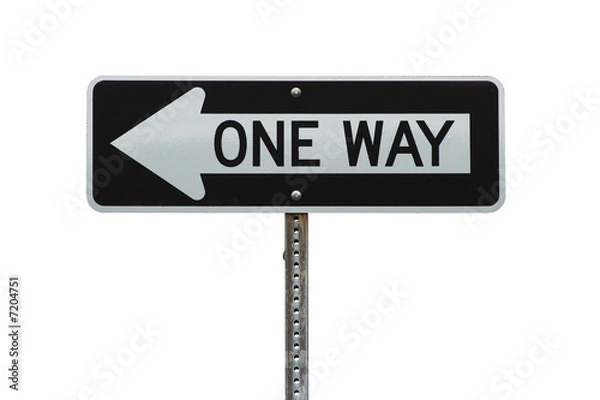Fototapeta Isolated one way sign