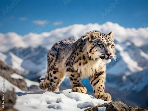 Obraz snow leopard portrait