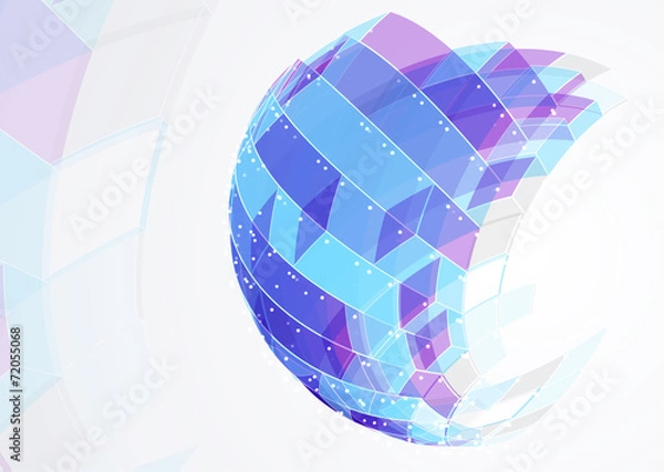 Obraz Abstract bright geometrical sphere
