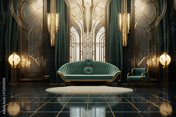 Obraz Room with glamorous mirrored walls