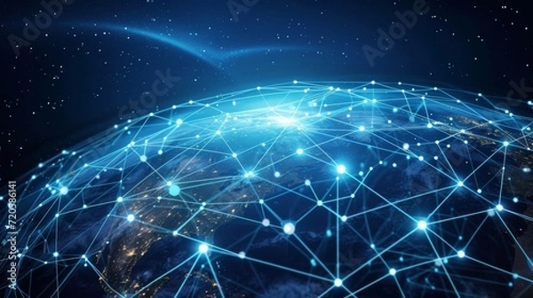 Fototapeta Seamless Online Interface: Connecting Users Across the Globe