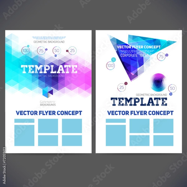 Fototapeta Abstract vector template design, brochure