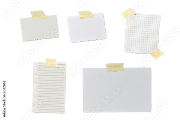 Fototapeta Papier Notiz Zettel Mix, Sortiment, Recycling