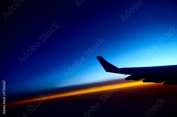 Obraz sunrise view from airplane