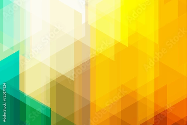 Obraz 3d square transparent elements and blocks. Techno or business concept.