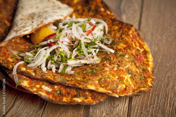 Obraz Turecki pide lahmacun