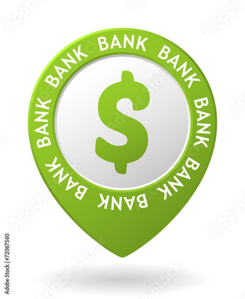 Obraz vector green map pointer