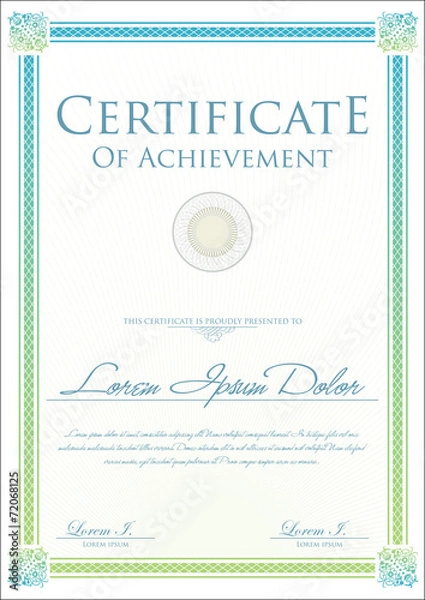 Fototapeta Certificate template