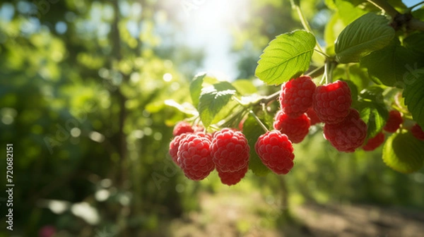Fototapeta raspberry on a branch