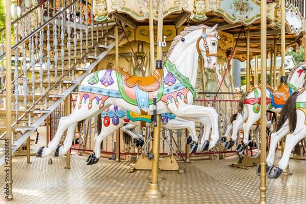 Obraz Horse on a carousel at a fair