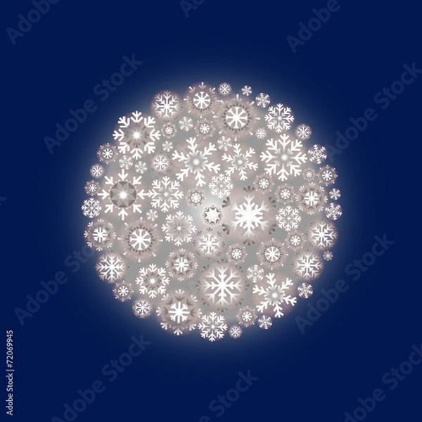 Fototapeta Snowflake ball