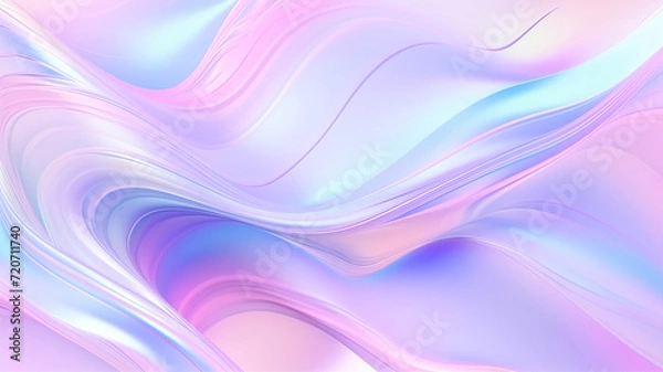 Fototapeta Holographic abstract pastel colors backdrop. Hologram gradient neon color. Foil effect. Rainbow graphic.
