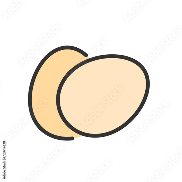 Fototapeta Egg outline vector isolated  icon