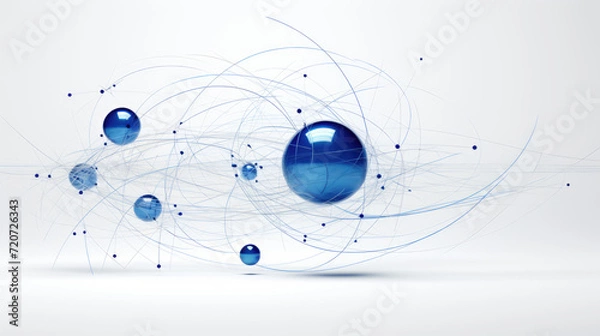Obraz futuristic spheres on a white background