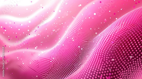 Fototapeta Pink and White Retro Dot Pattern