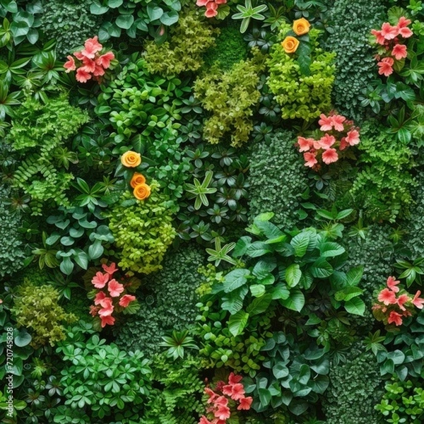Obraz Green Wall Seamless for background