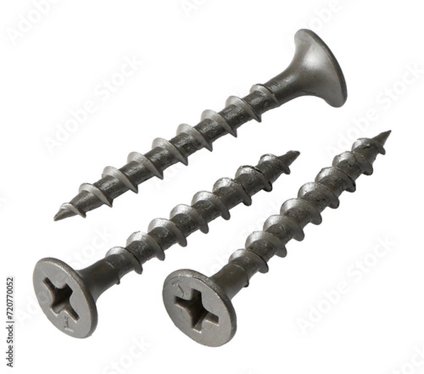 Obraz Screws isolated on white bkg