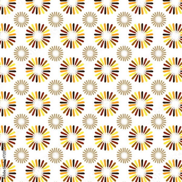 Fototapeta Turkey feather flower pattern