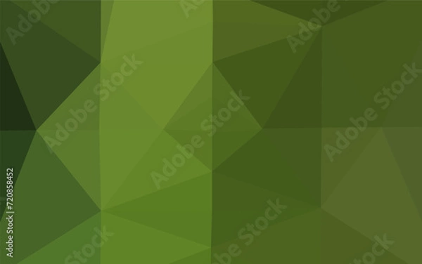Obraz Dark Green vector low poly layout. A sample with polygonal shapes. Triangular pattern for your business design.