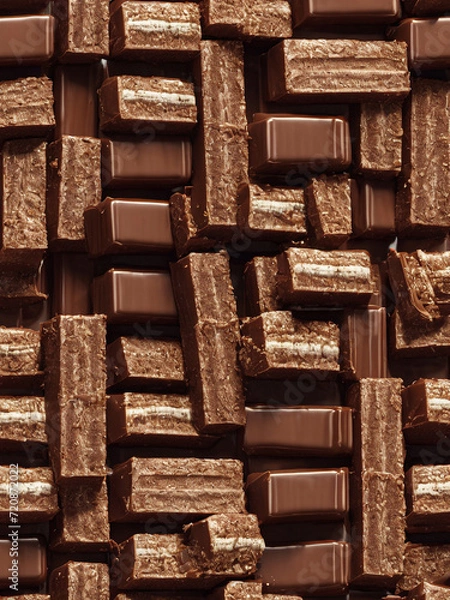 Fototapeta composition of arranged chocolates