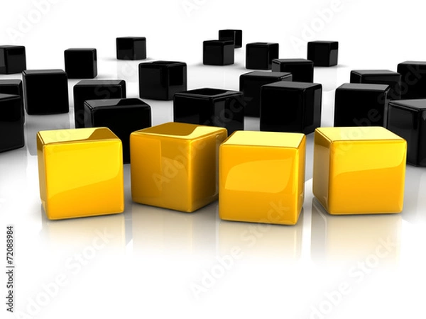 Obraz yellow cubes
