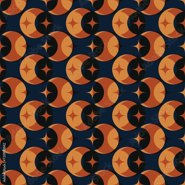 Fototapeta modern abstract celestial seamless pattern background